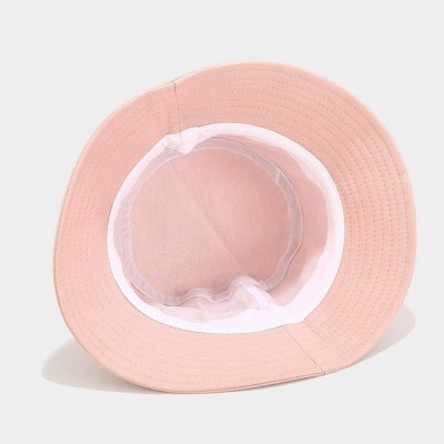 Cowboy Hats Unise Hat Summer Travel Bucket Beach Sun Hat Smile Face Visor - Pink - CS1945S9KZI $9.25