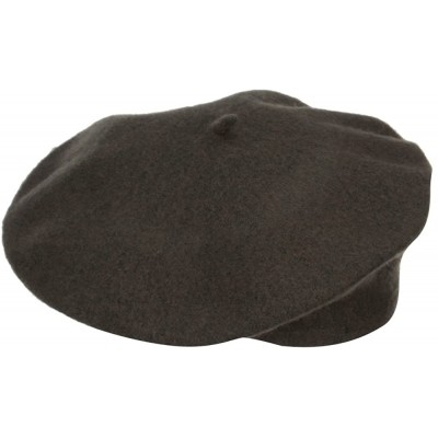 Berets Ladies Wool Beret - Olive - CB12LJZ9G0L $20.79