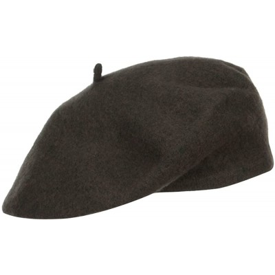 Berets Ladies Wool Beret - Olive - CB12LJZ9G0L $20.79