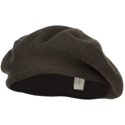 Berets Ladies Wool Beret - Olive - CB12LJZ9G0L $20.79