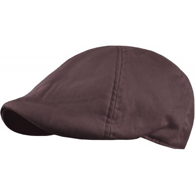 Newsboy Caps Mens Summer Cotton Newsboy Cap- Duck Bill Ivy- Golf Hat- Irish Pub Cap - Brown - CK180MCEMK9 $13.60