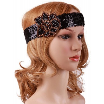 Headbands Vintage Headband Headpiece Accessories - Black 2 - CJ12L0MGC6J $9.52