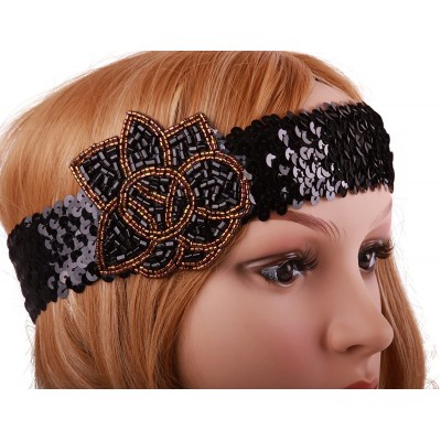 Headbands Vintage Headband Headpiece Accessories - Black 2 - CJ12L0MGC6J $9.52