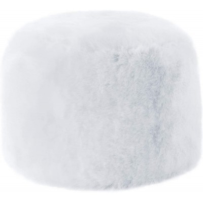 Bomber Hats Faux Fur Russian Hat for Women - Soft Velvet Fur - Comfy Cossack Style - White Rabbit - CJ18AROQ870 $35.30