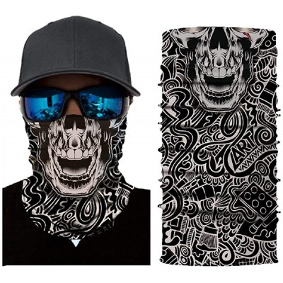 Balaclavas Unisex 3D Skull Printed Balaclava Headwear Multi Functional Face Mask for Outdoor Cycling Riding Motorcycle - CJ19...