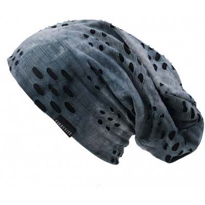 Skullies & Beanies Mens Slouchy Beanie Skull Cap Summer Thin Baggy Oversized Knit Hat B301 - B090-a-bluish - CQ18E7HWEZM $14.94