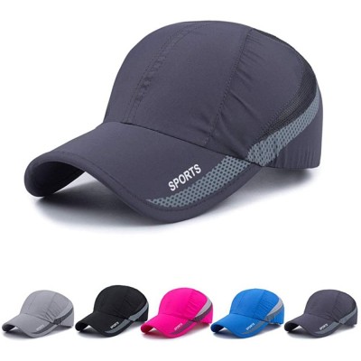 Baseball Caps Quick Drying Sport Baseball Cap Unisex Lightweight Running Hat Outdoor Mesh UV Protection Sun Hat - 1-darkgray ...