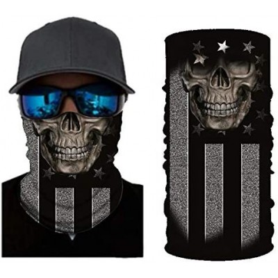 Balaclavas Stripes USA Flag Print Balaclava and Cool Skull Stars for Men Women Dust Wind Mask Neck Gaiter - Cy-dc026 - CE199I...