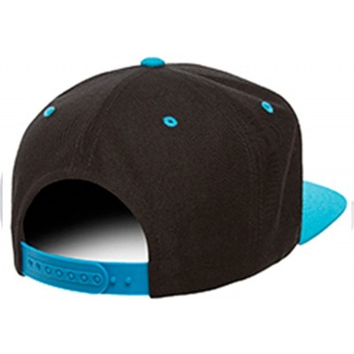 Baseball Caps Custom Hat. 6089 Snapback. Embroidered. Place Your Own Text - Teal/Black - CY188Z9ZKLI $26.84