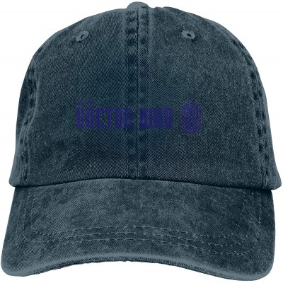 Baseball Caps Men&Womans Doctor Who Fantastic Tardis Design Flat Baseball Caps Adjustable Unisex - Navy - CK18YHQ3RG5 $11.05