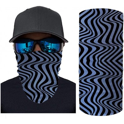 Balaclavas Seamless Bandana for Men Women Outdoors Neck Gaiter Scarf Dust Wind Balaclava Headwear - Wave - CF197TXCKX7 $9.98