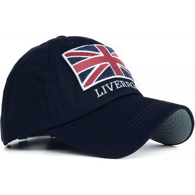 Baseball Caps Union Jack England Flag Curved Brim Baseball Cap Unstructured Dad Hat Adjustable - Navy - CB184826E6L $15.54