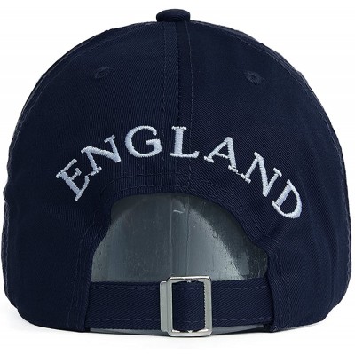 Baseball Caps Union Jack England Flag Curved Brim Baseball Cap Unstructured Dad Hat Adjustable - Navy - CB184826E6L $15.54