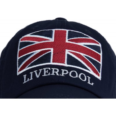 Baseball Caps Union Jack England Flag Curved Brim Baseball Cap Unstructured Dad Hat Adjustable - Navy - CB184826E6L $15.54