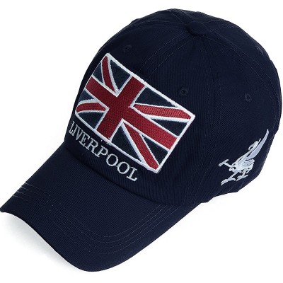 Baseball Caps Union Jack England Flag Curved Brim Baseball Cap Unstructured Dad Hat Adjustable - Navy - CB184826E6L $15.54