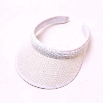 Visors Ultralight Visor with Twill- Moisture Wicking and Reflective Sports Visor- Multiple Colors - White - C018SQMUKOI $9.75