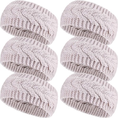 Cold Weather Headbands Headbands Knitted Warmers Suitable - Beige - C918M5RM2E3 $10.87