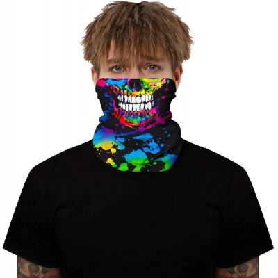 Balaclavas Face Bandana Ear Loops Face Rave Balaclava Scarf Neck Gaiters for Dust Wind UV Sun Motorcycle Mask Men and Women -...