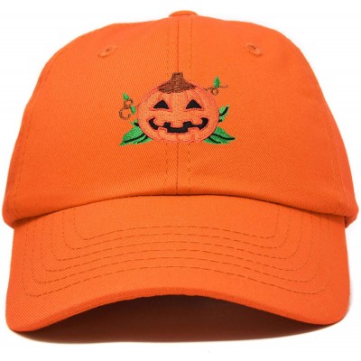 Baseball Caps Jack-O-Lantern Halloween Pumpkin Hat Mens Womens Baseball Cap - Orange - CC18YZL8G8W $10.28