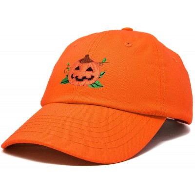 Baseball Caps Jack-O-Lantern Halloween Pumpkin Hat Mens Womens Baseball Cap - Orange - CC18YZL8G8W $10.28