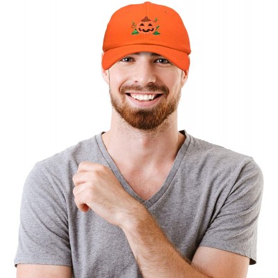 Baseball Caps Jack-O-Lantern Halloween Pumpkin Hat Mens Womens Baseball Cap - Orange - CC18YZL8G8W $10.28