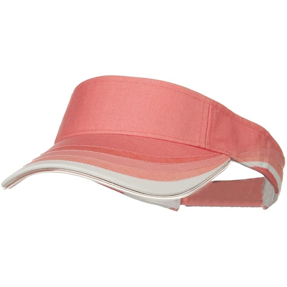 Visors 3 Panel Wave Cotton Piping Visor - Pink W40S47C - CV1108HQAHN $18.31