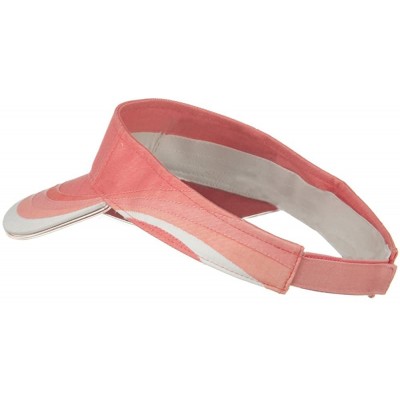 Visors 3 Panel Wave Cotton Piping Visor - Pink W40S47C - CV1108HQAHN $18.31