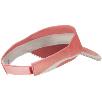 Visors 3 Panel Wave Cotton Piping Visor - Pink W40S47C - CV1108HQAHN $18.31