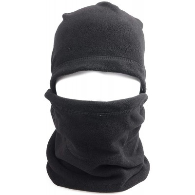 Balaclavas Fleece Balaclava Ski Face Mask Windproof Winter Hat Neck Warmer Snowboard Cycling Hat - Black - C2186S83HI9 $8.32