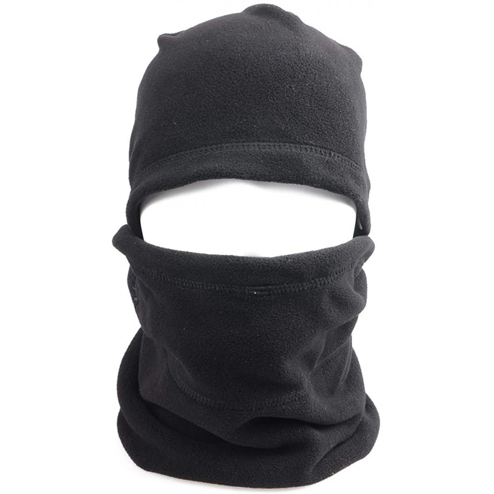 Balaclavas Fleece Balaclava Ski Face Mask Windproof Winter Hat Neck Warmer Snowboard Cycling Hat - Black - C2186S83HI9 $8.32