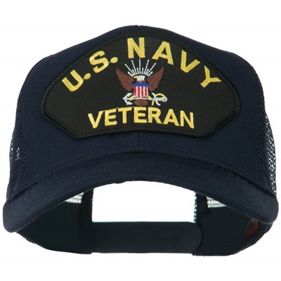Baseball Caps US Navy Veteran Military Patch Mesh Back Cap - Navy - C411MJ3QZTX $47.98