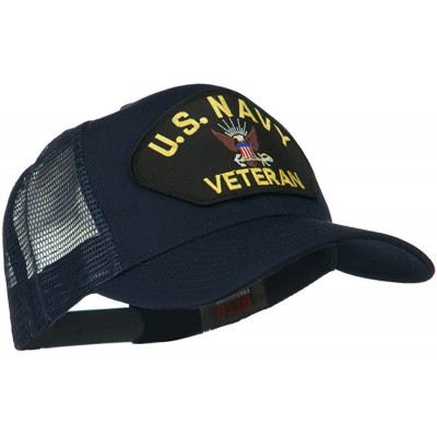 Baseball Caps US Navy Veteran Military Patch Mesh Back Cap - Navy - C411MJ3QZTX $26.42