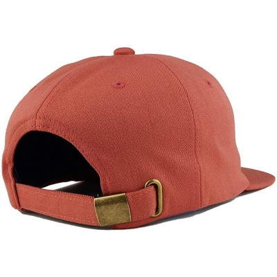 Baseball Caps Premium Soft Unstructured Flatbill Adjustable Snapback Cap - Coral - CK186GHOUQ4 $13.33