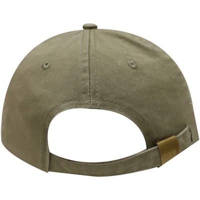 Baseball Caps Peace Sign Cotton Baseball Dad Cap - Olive Green - CF17Z2TEK47 $11.26