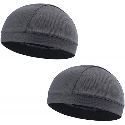 Skullies & Beanies Moisture Wicking Cooling Helmet Running - 2 Pack Gray - C518ZUR64I7 $12.57