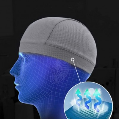 Skullies & Beanies Moisture Wicking Cooling Helmet Running - 2 Pack Gray - C518ZUR64I7 $12.57