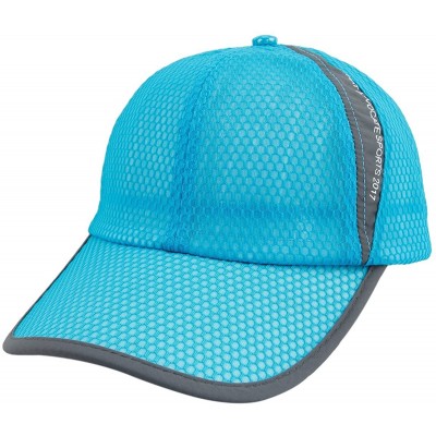 Baseball Caps Sport Sun Hat- Adjustable Baseball Cap Dry Quick Weightlight Mesh Hats - 026-blue - CZ182WH3R4W $7.74