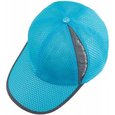 Baseball Caps Sport Sun Hat- Adjustable Baseball Cap Dry Quick Weightlight Mesh Hats - 026-blue - CZ182WH3R4W $7.74