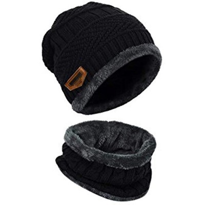 Skullies & Beanies Winter Beanie Balaclava Warmer Fleece - Black - CF18YN2MQ0O $8.09