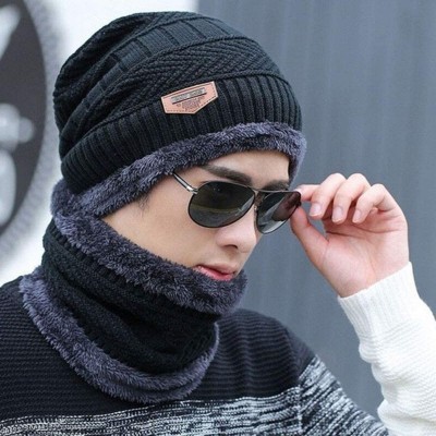 Skullies & Beanies Winter Beanie Balaclava Warmer Fleece - Black - CF18YN2MQ0O $8.09