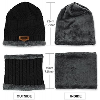 Skullies & Beanies Winter Beanie Balaclava Warmer Fleece - Black - CF18YN2MQ0O $8.09