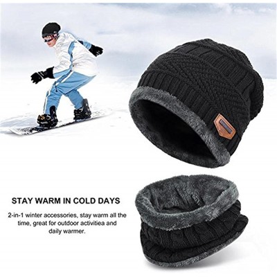 Skullies & Beanies Winter Beanie Balaclava Warmer Fleece - Black - CF18YN2MQ0O $8.09