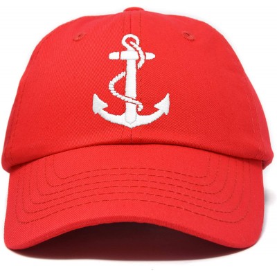Baseball Caps Anchor Hat Sailing Baseball Cap Women Beach Gift Boating Yacht - Red - CC18WHYY2IH $27.26
