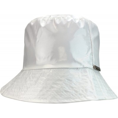 Bucket Hats Crushable Bucket Style Rain Hat - White - CR11LO2WK49 $25.70