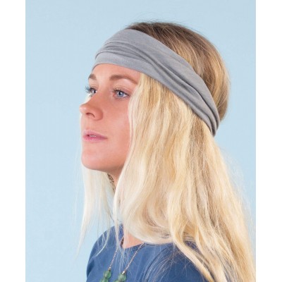 Headbands Soul Flower Women's Boho Headband- Organic Cotton Stretchy Wide Half Bandeau Accessory- Made in the USA (Natural) -...
