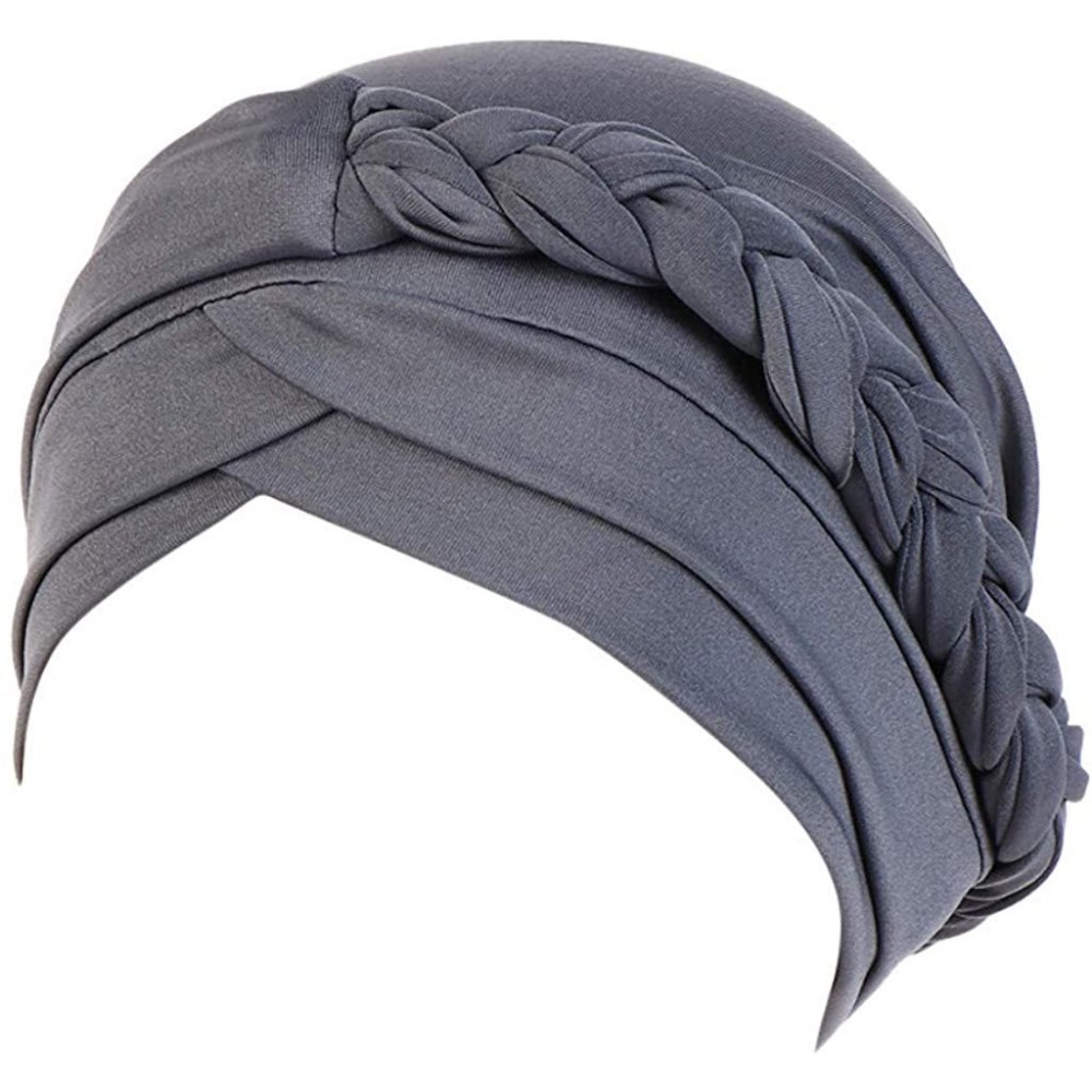 Skullies & Beanies Elastic Muslim Ruffle Cancer Viviplus - Gray - CI18YH5W8Z6 $10.19