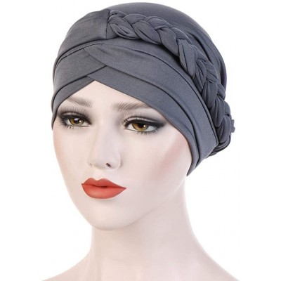 Skullies & Beanies Elastic Muslim Ruffle Cancer Viviplus - Gray - CI18YH5W8Z6 $10.19