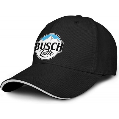 Baseball Caps Dad Busch-Light-Busch-Latte-Beer- Strapback Hat Fashion mesh Caps - Black - CV1945OYYKQ $16.35