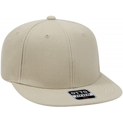 Baseball Caps Fitted Hat Wool Blend Flat Bill with NoSweat Hat Liner - Khaki-clearance - C918O9U408Y $27.86