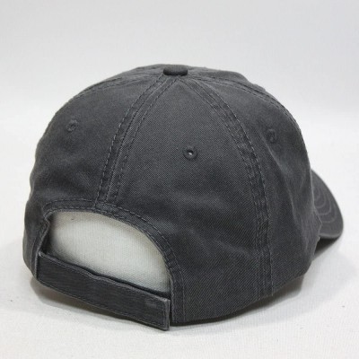 Baseball Caps Classic Washed Cotton Twill Low Profile Adjustable Baseball Cap - Charcoal Gray - CF128GCV5KT $13.70